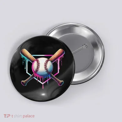 Baseball Drip For Ice Cream Respect The Drip Button