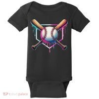 Baseball Drip For Ice Cream Respect The Drip Baby Bodysuit thumb 0