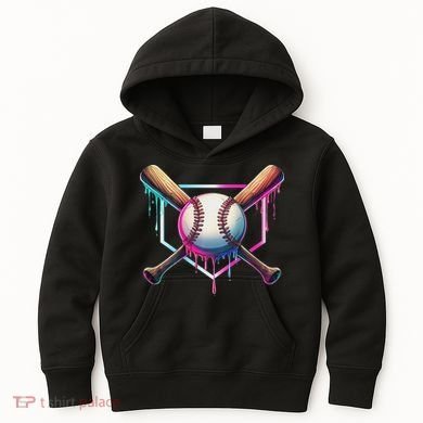 Baseball Drip For Ice Cream Respect The Drip Kids Hoodie