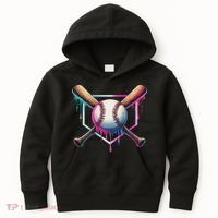 Baseball Drip For Ice Cream Respect The Drip Kids Hoodie thumb 0
