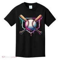 Baseball Drip For Ice Cream Respect The Drip Kids T-Shirt thumb 0