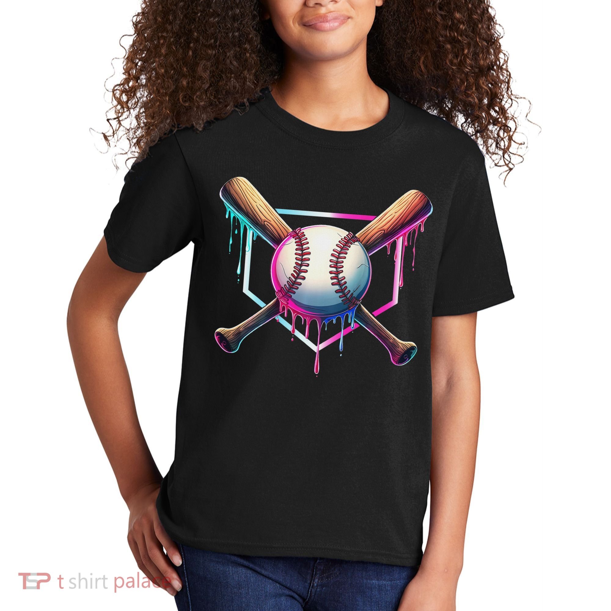 Baseball Drip For Ice Cream Respect The Drip Kids T-Shirt