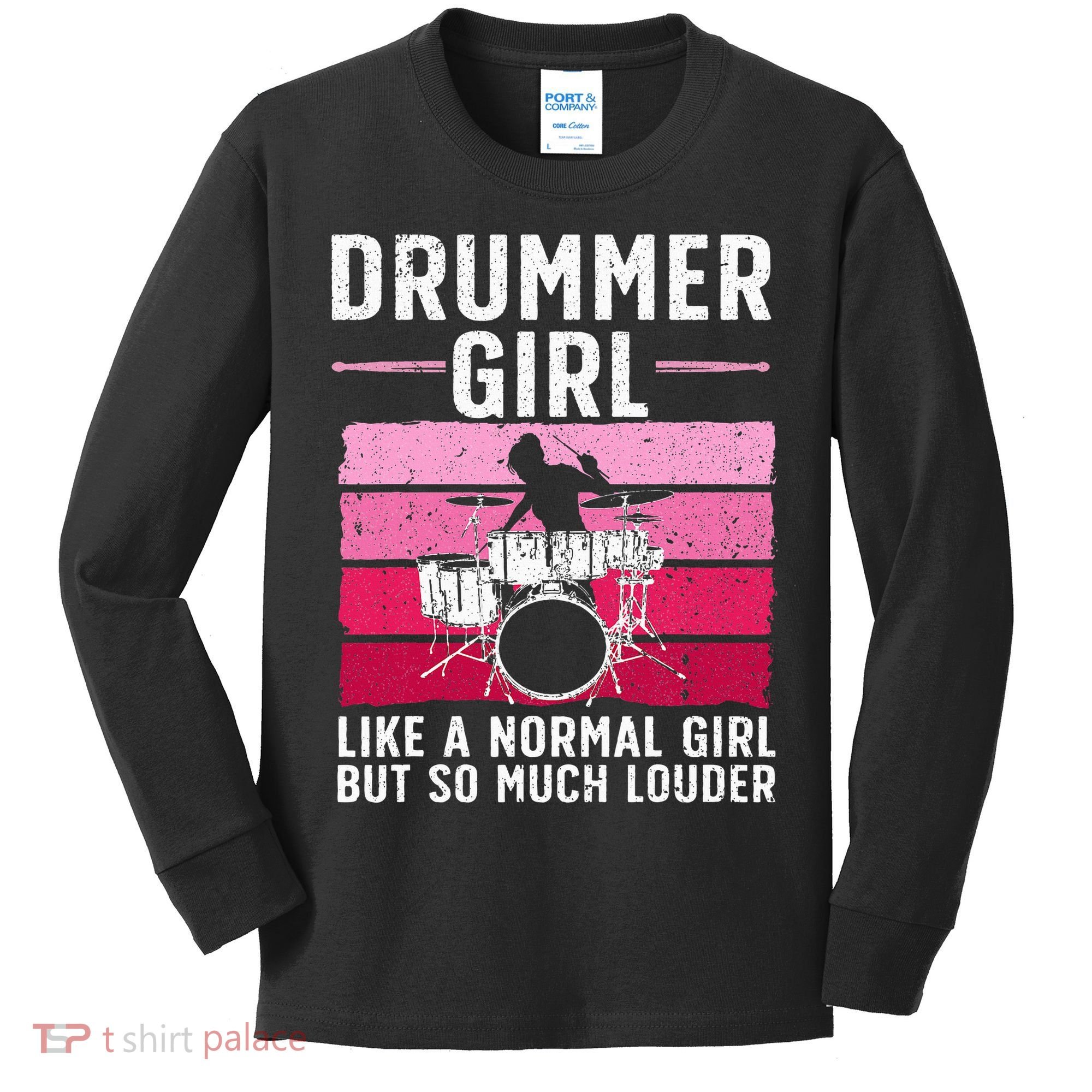Best Drums For Drummer Music Band Kids Long Sleeve Shirt