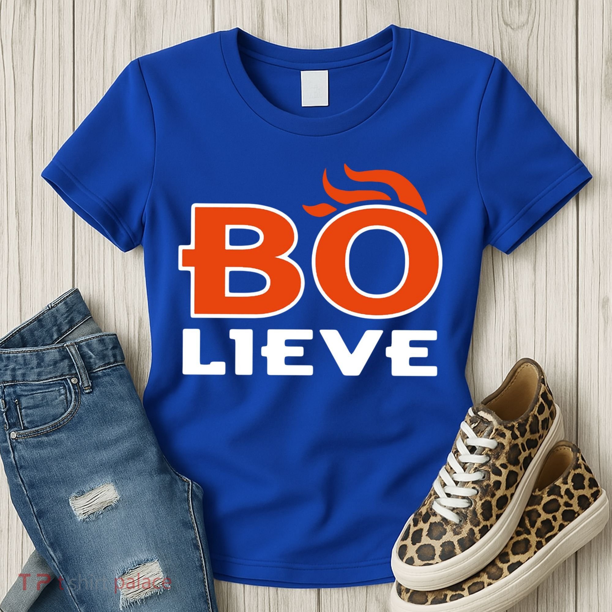 BO-lieve Denver Football  Women's T-Shirt