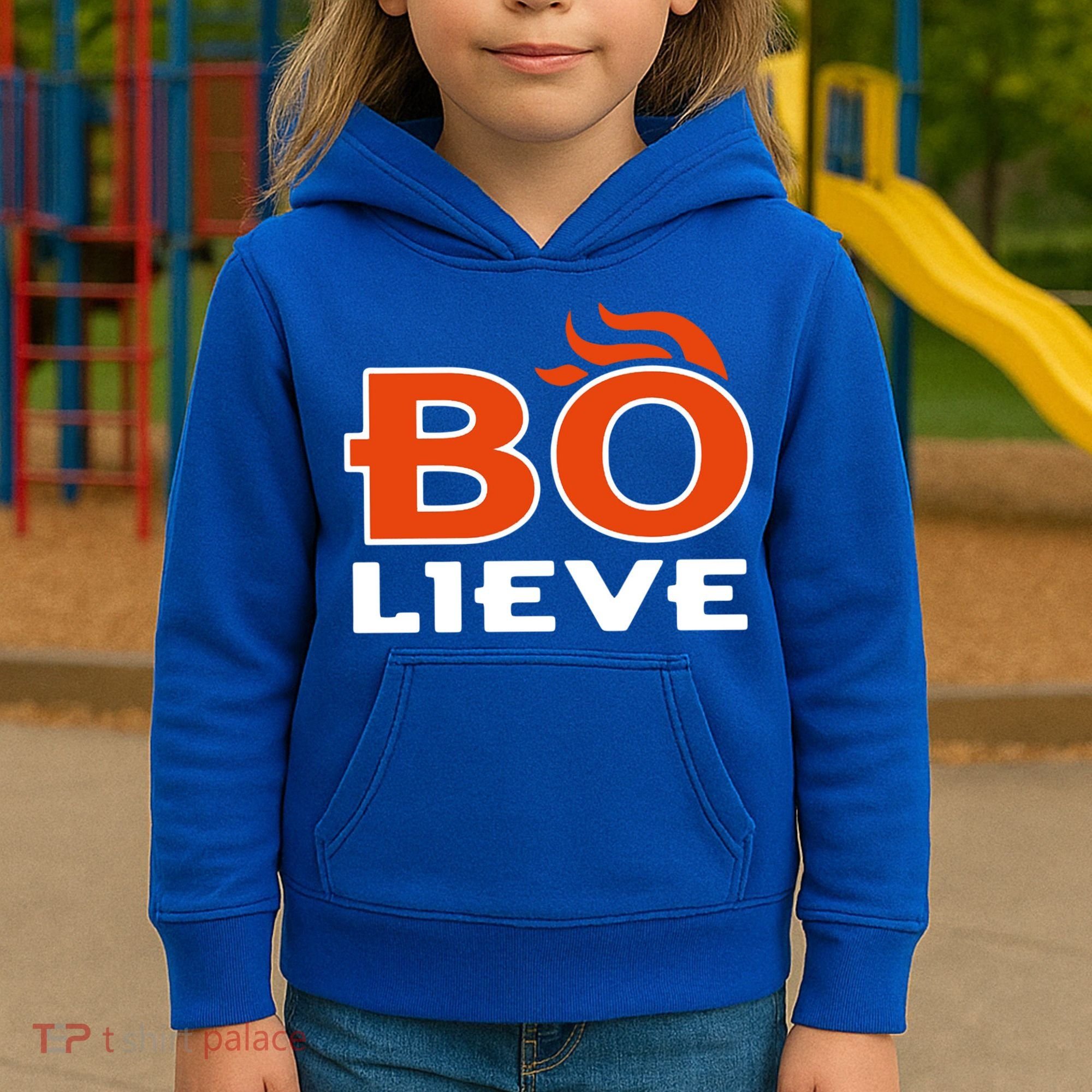 BO-lieve Denver Football  Kids Hoodie