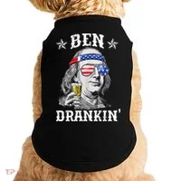 Ben Drankin Funny 4th Of July Doggie Tank thumb 0