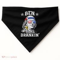 Ben Drankin Funny 4th Of July USA-Made Doggie Bandana thumb 0