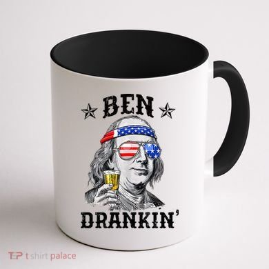 Ben Drankin Funny 4th Of July Coffee Mug back
