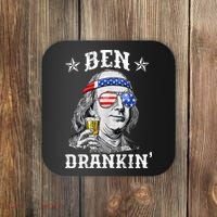 Ben Drankin Funny 4th Of July Coaster thumb 0