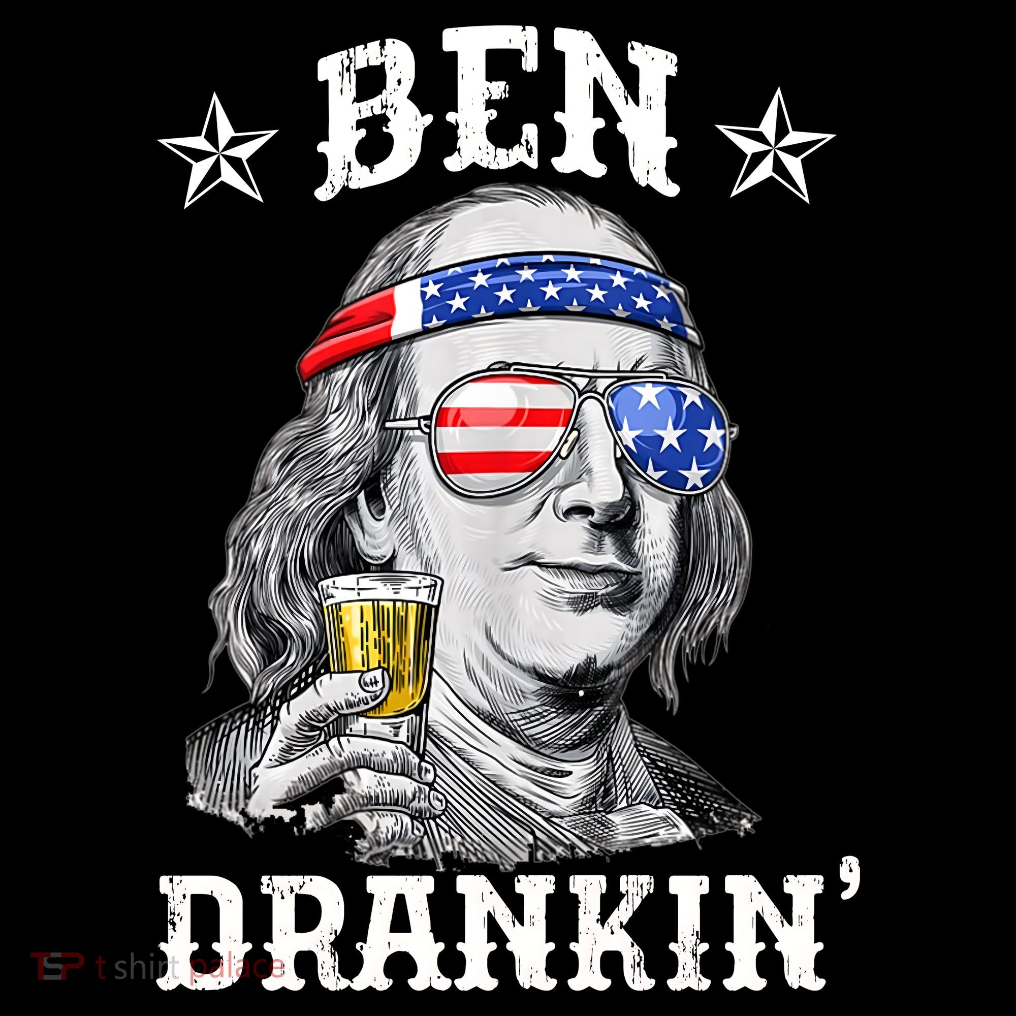 Ben Drankin Funny 4th Of July Coaster