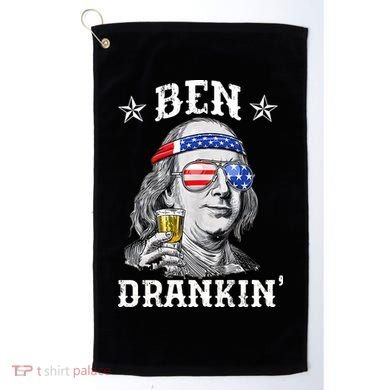 Ben Drankin Funny 4th Of July Golf Towel