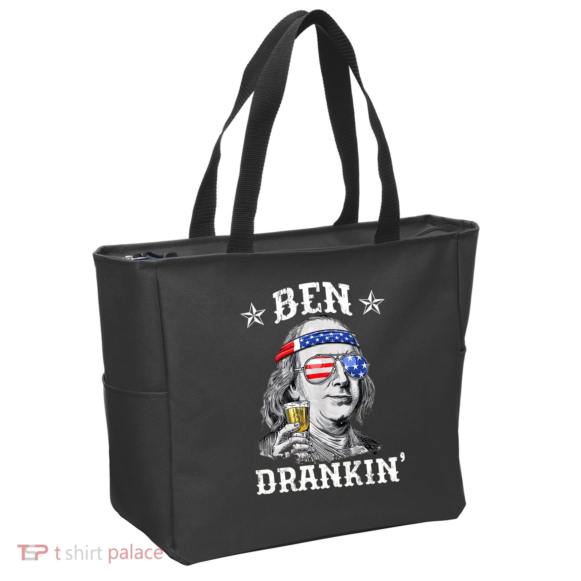 Ben Drankin Funny 4th Of July Tote Bag