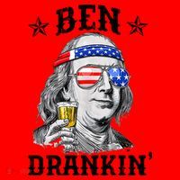 Ben Drankin Funny 4th Of July Santa Hat thumb 1