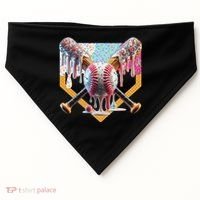 Baseball Drip For Ice Cream Drip For Boy Baseball USA-Made Doggie Bandana thumb 0