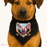 Baseball Drip For Ice Cream Drip For Boy Baseball USA-Made Doggie Bandana thumb 1