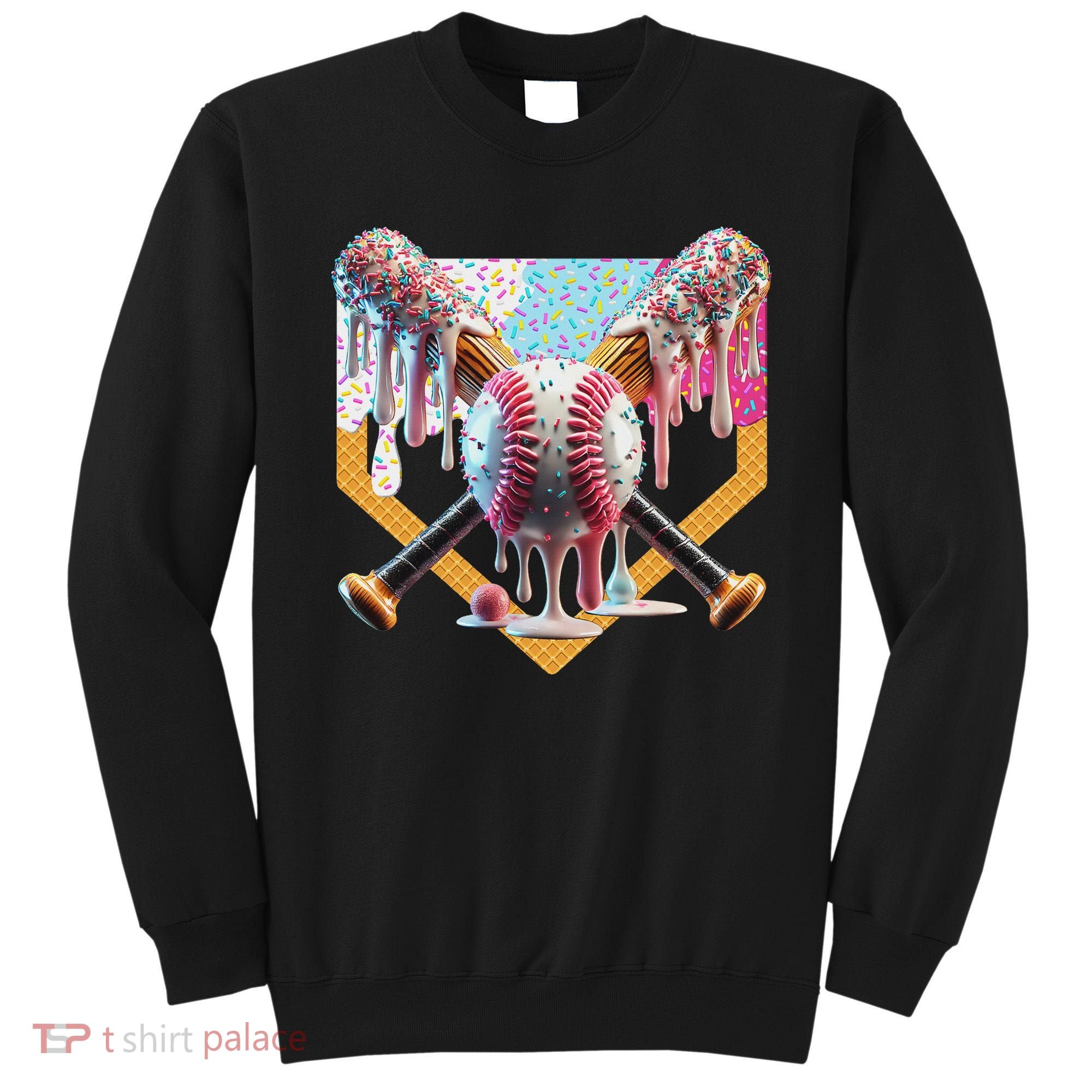 Baseball Drip For Ice Cream Drip For Boy Baseball Sweatshirt