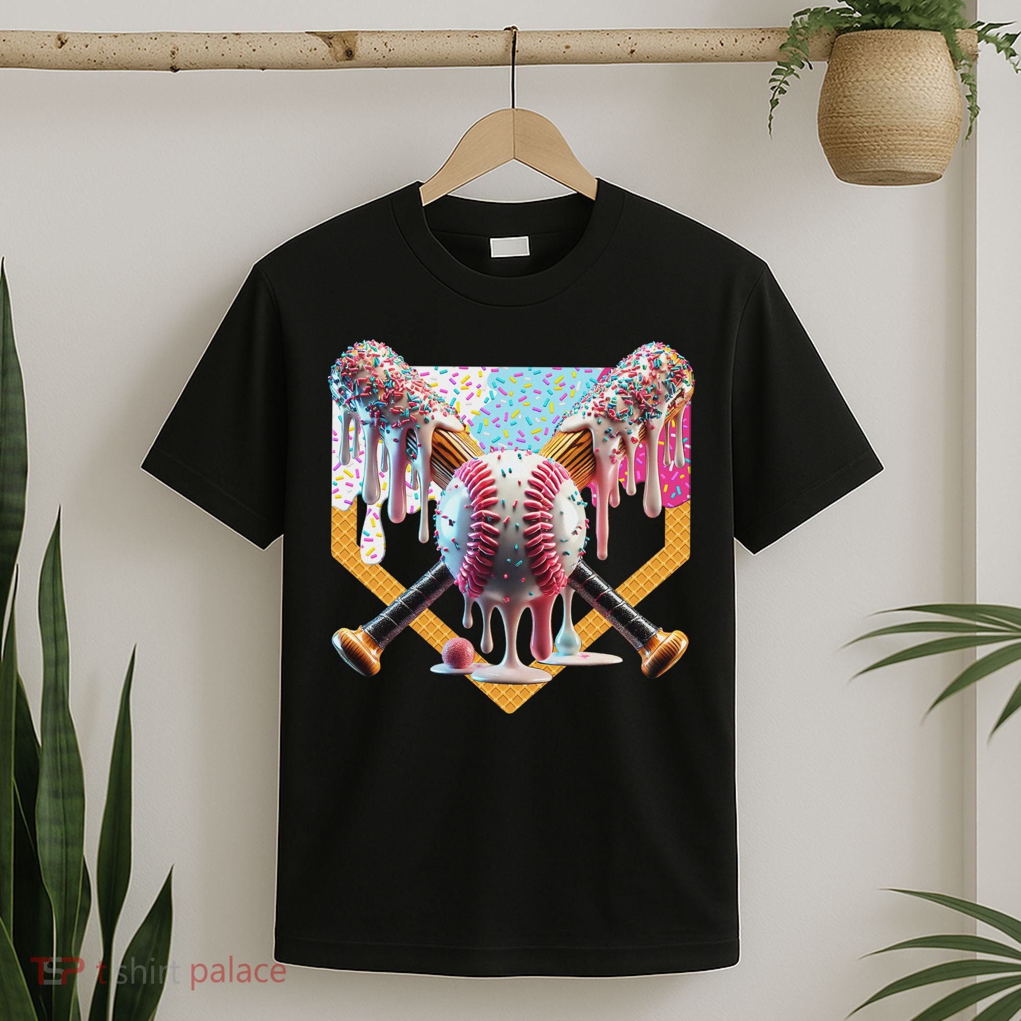 Baseball Drip For Ice Cream Drip For Boy Baseball T-Shirt