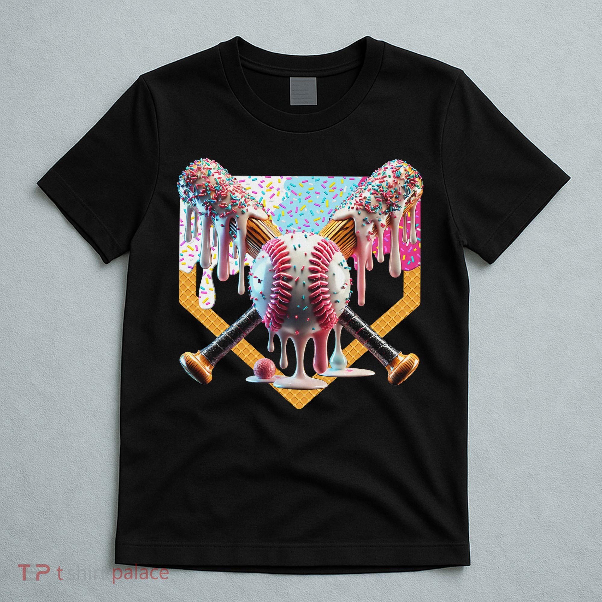 Baseball Drip For Ice Cream Drip For Boy Baseball T-Shirt