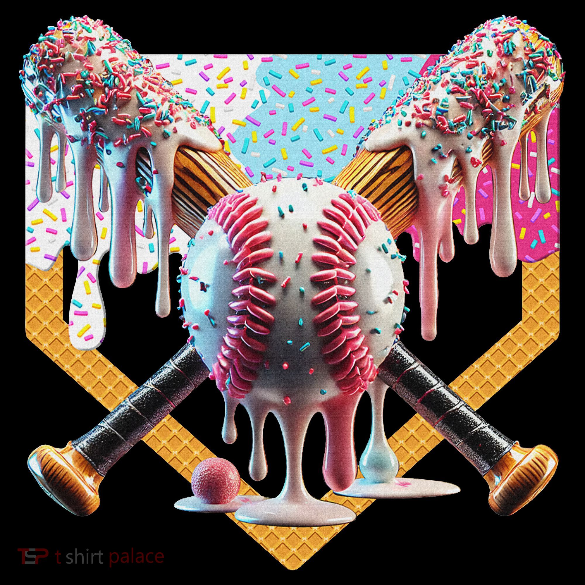 Baseball Drip For Ice Cream Drip For Boy Baseball Button