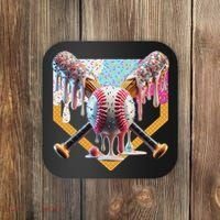 Baseball Drip For Ice Cream Drip For Boy Baseball Coaster thumb 0