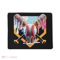 Baseball Drip For Ice Cream Drip For Boy Baseball Mousepad thumb 0
