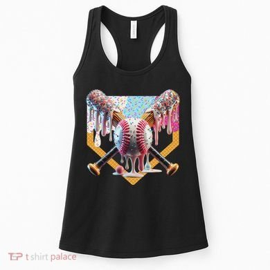 Baseball Drip For Ice Cream Drip For Boy Baseball Women's Tank Top