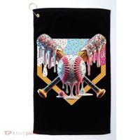 Baseball Drip For Ice Cream Drip For Boy Baseball Golf Towel thumb 0