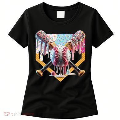 Baseball Drip For Ice Cream Drip For Boy Baseball Women's T-Shirt