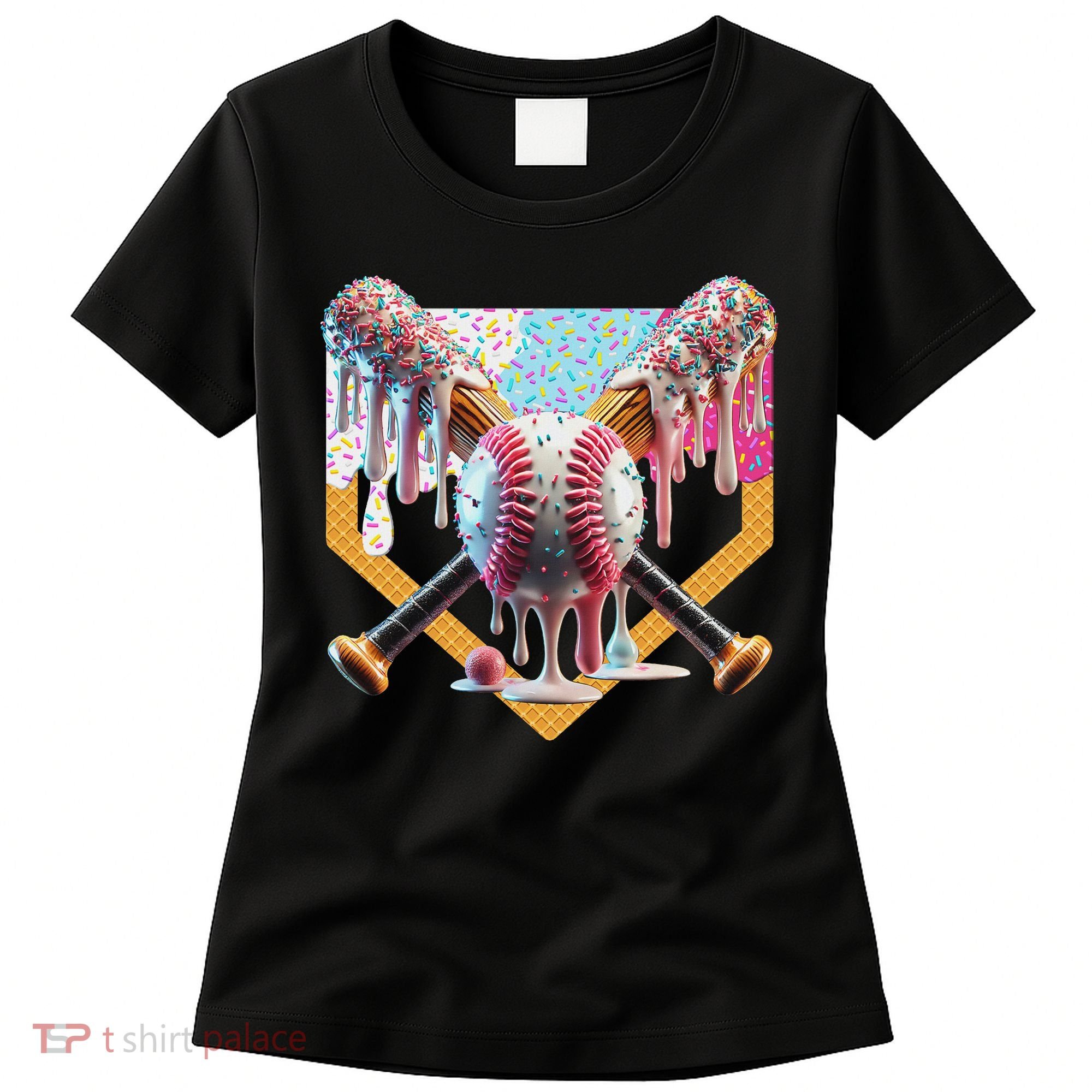 Baseball Drip For Ice Cream Drip For Boy Baseball Women's T-Shirt