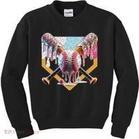 Baseball Drip For Ice Cream Drip For Boy Baseball Kids Sweatshirt thumb 0