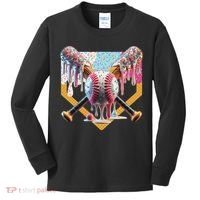 Baseball Drip For Ice Cream Drip For Boy Baseball Kids Long Sleeve Shirt thumb 0