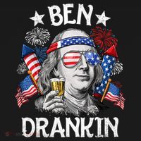 Ben Drankin Funny 4th Of July Shirts Fireworks Patriotic Bucket Hat thumb 4
