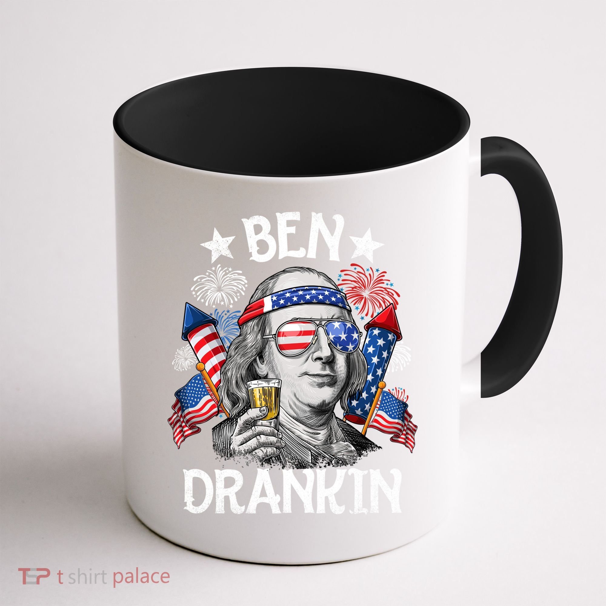 Ben Drankin Funny 4th Of July Shirts Fireworks Patriotic Coffee Mug