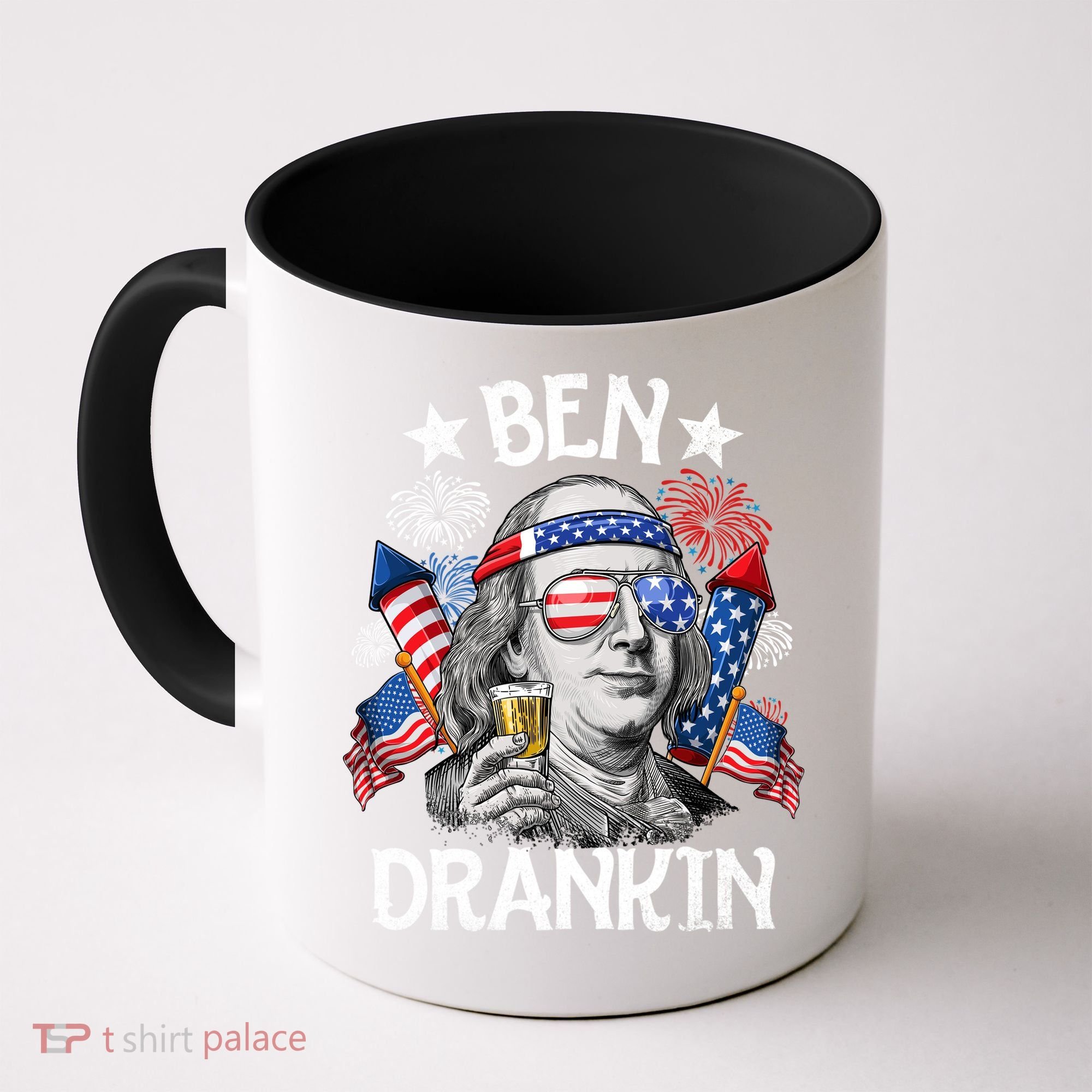 Ben Drankin Funny 4th Of July Shirts Fireworks Patriotic Coffee Mug