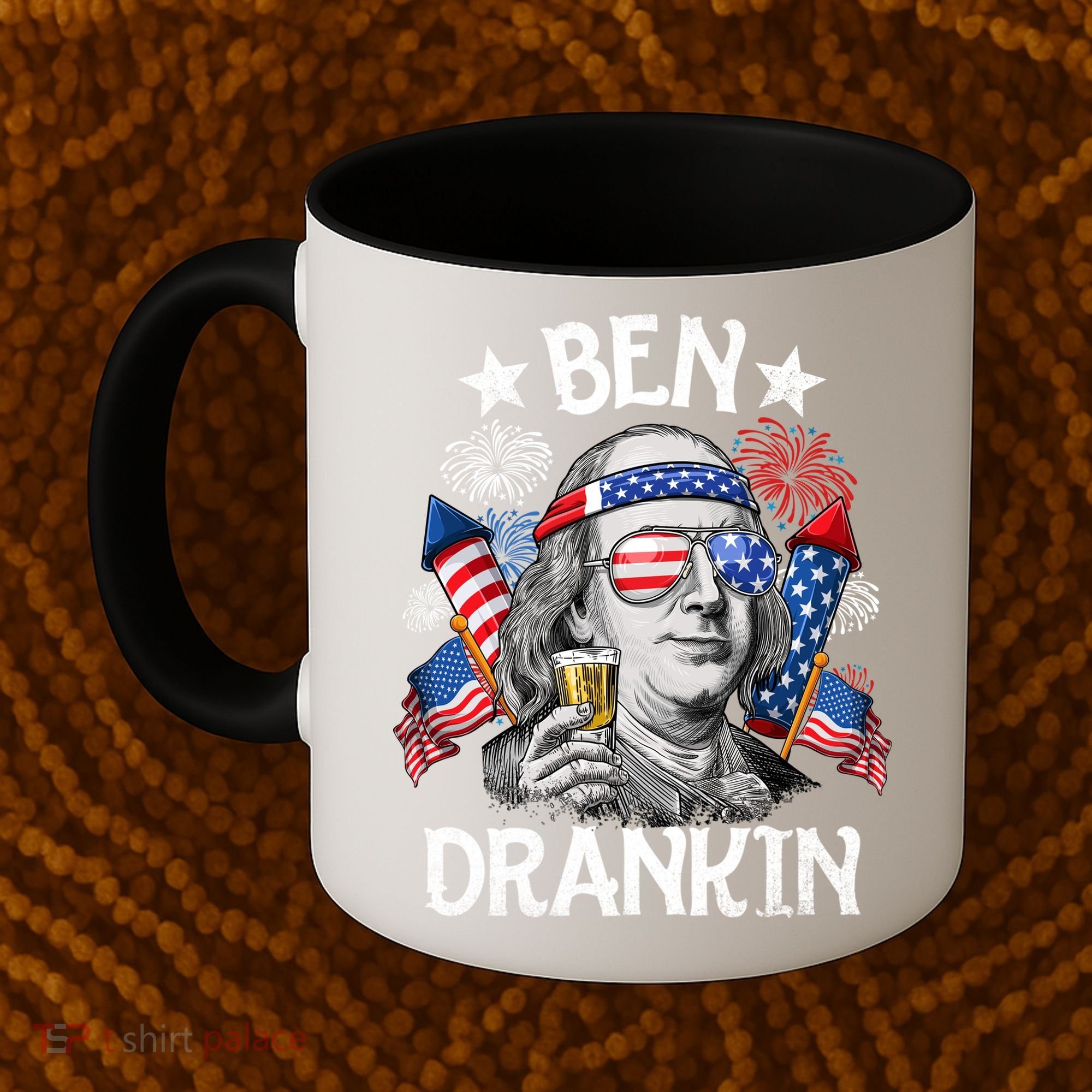 Ben Drankin Funny 4th Of July Shirts Fireworks Patriotic Coffee Mug