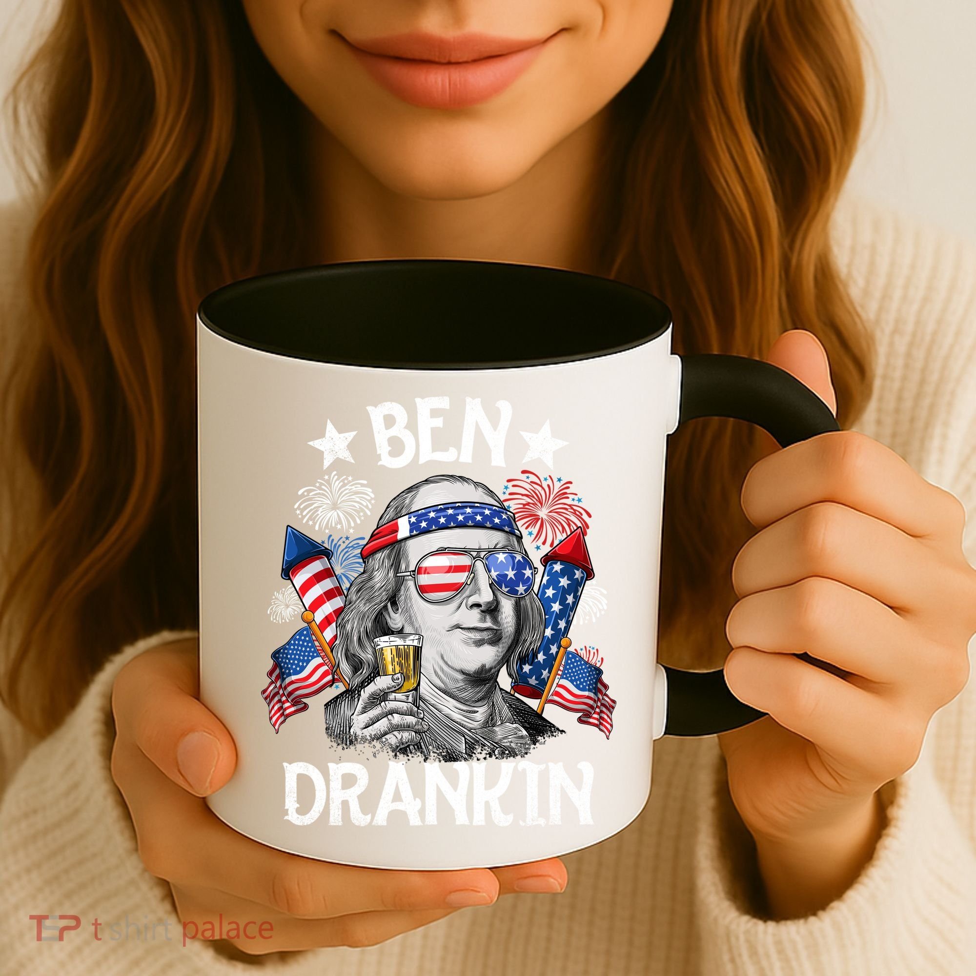 Ben Drankin Funny 4th Of July Shirts Fireworks Patriotic Coffee Mug