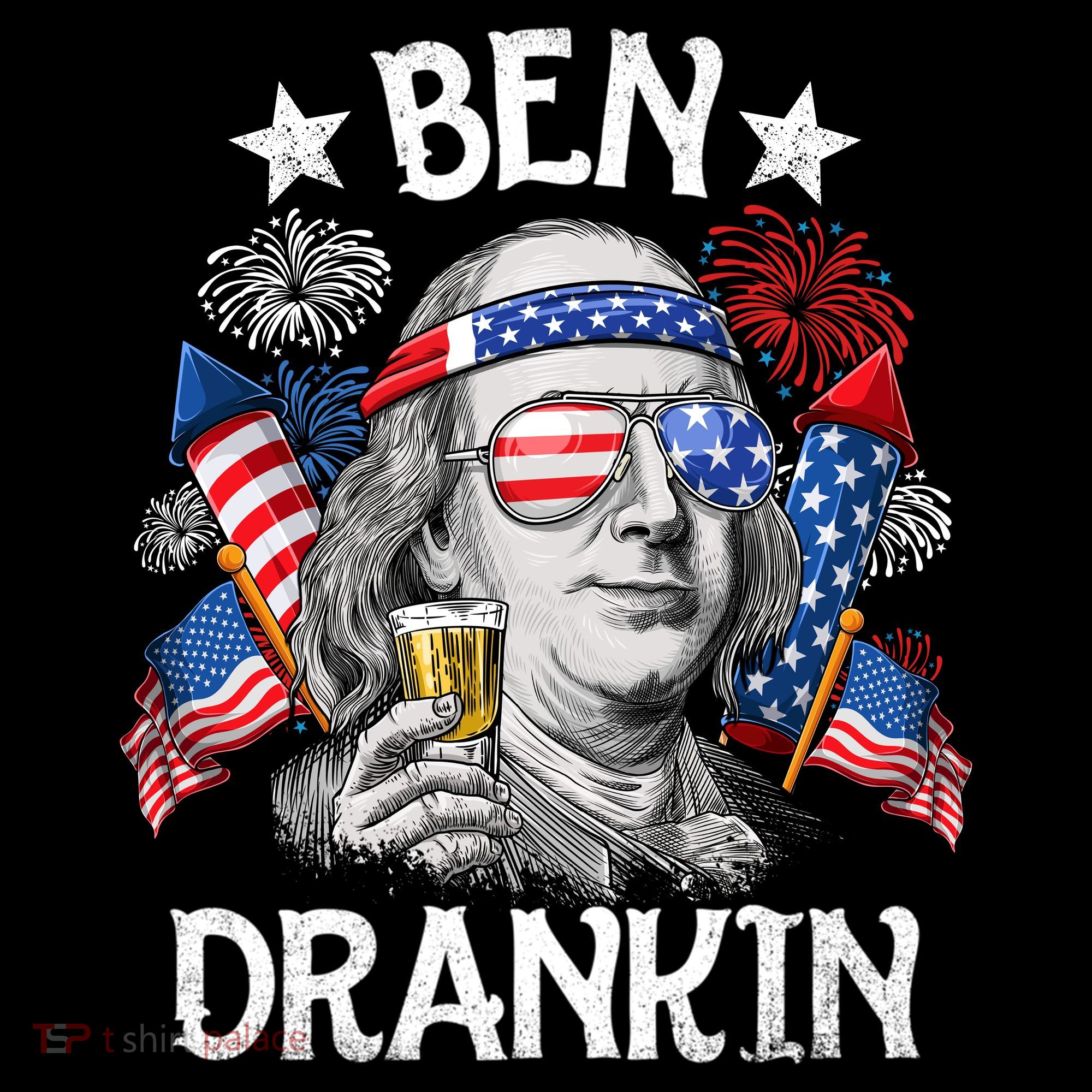 Ben Drankin Funny 4th Of July Shirts Fireworks Patriotic Coffee Mug