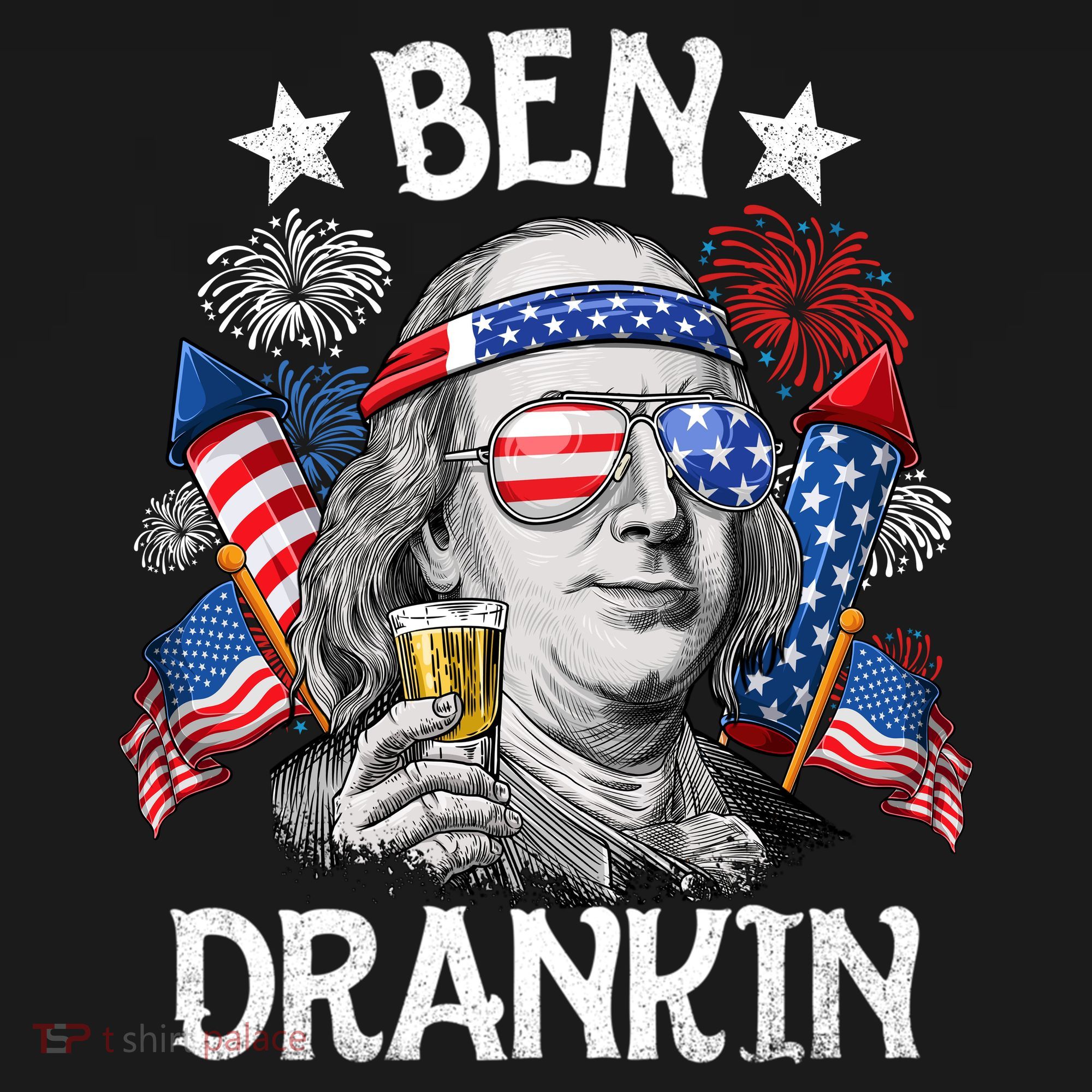 Ben Drankin Funny 4th Of July Shirts Fireworks Patriotic Women's Hoodie