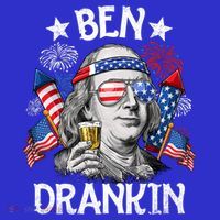 Ben Drankin Funny 4th Of July Shirts Fireworks Patriotic Coaster thumb 2