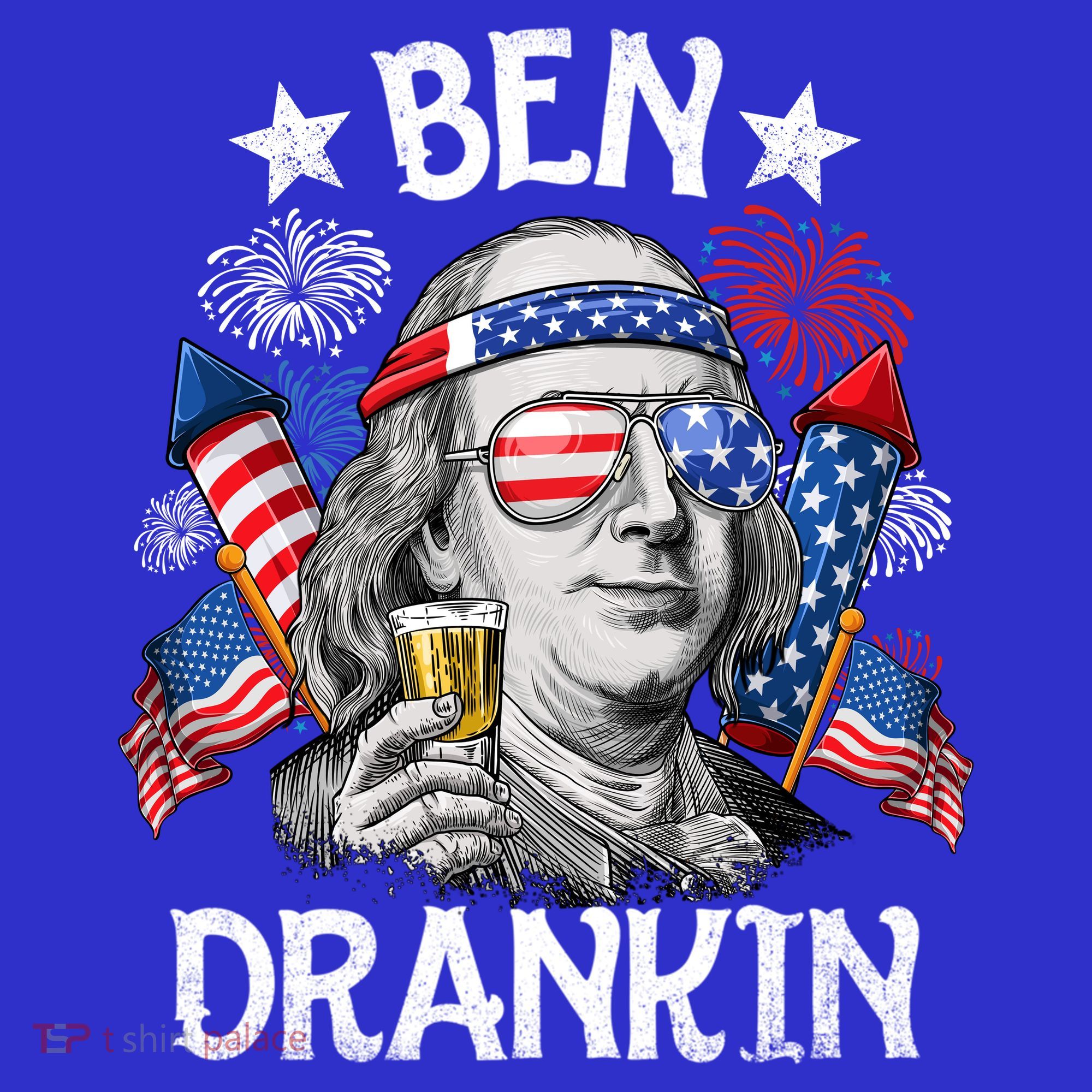 Ben Drankin Funny 4th Of July Shirts Fireworks Patriotic Women's Tank Top
