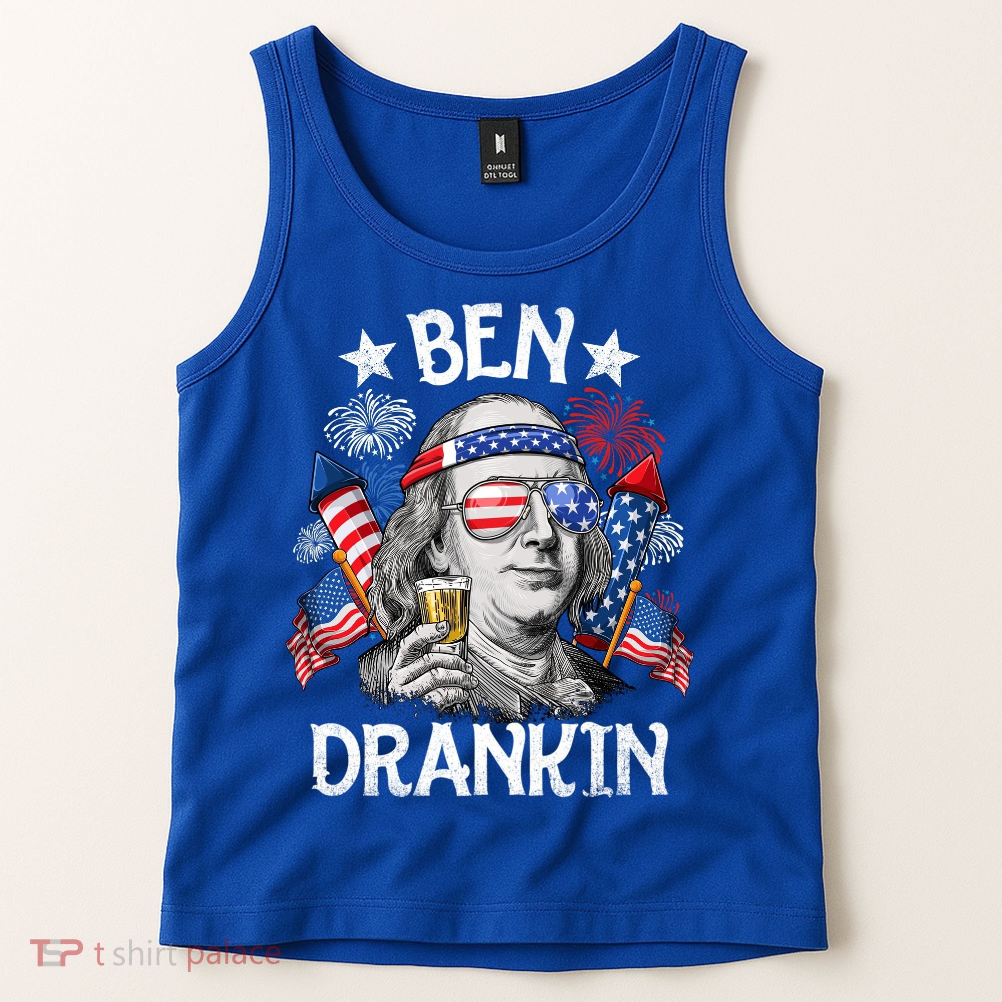 Ben Drankin Funny 4th Of July Shirts Fireworks Patriotic Tank Top