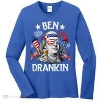 Ben Drankin Funny 4th Of July Shirts Fireworks Patriotic Women's Long Sleeve Shirt thumb 0
