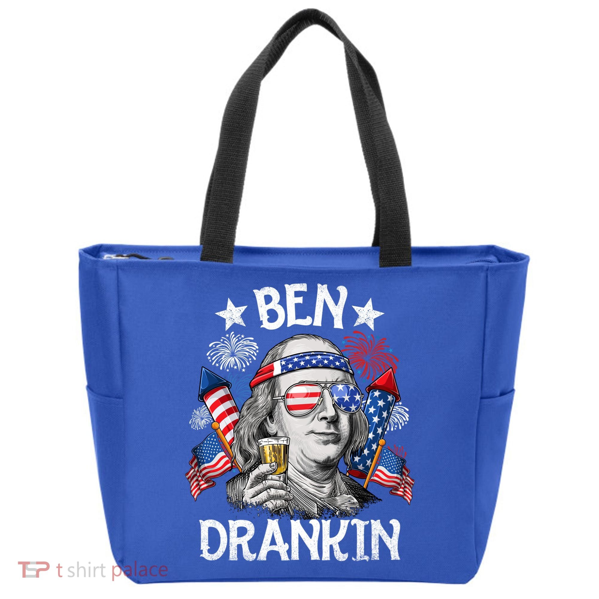 Ben Drankin Funny 4th Of July Shirts Fireworks Patriotic Tote Bag