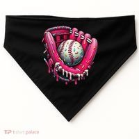Baseball Drip For Ice Cream Drip Baseball USA-Made Doggie Bandana thumb 0