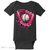 Baseball Drip For Ice Cream Drip Baseball Baby Bodysuit thumb 0