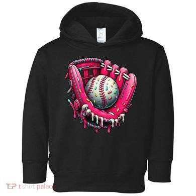 Baseball Drip For Ice Cream Drip Baseball Toddler Hoodie