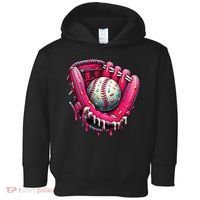 Baseball Drip For Ice Cream Drip Baseball Toddler Hoodie thumb 0