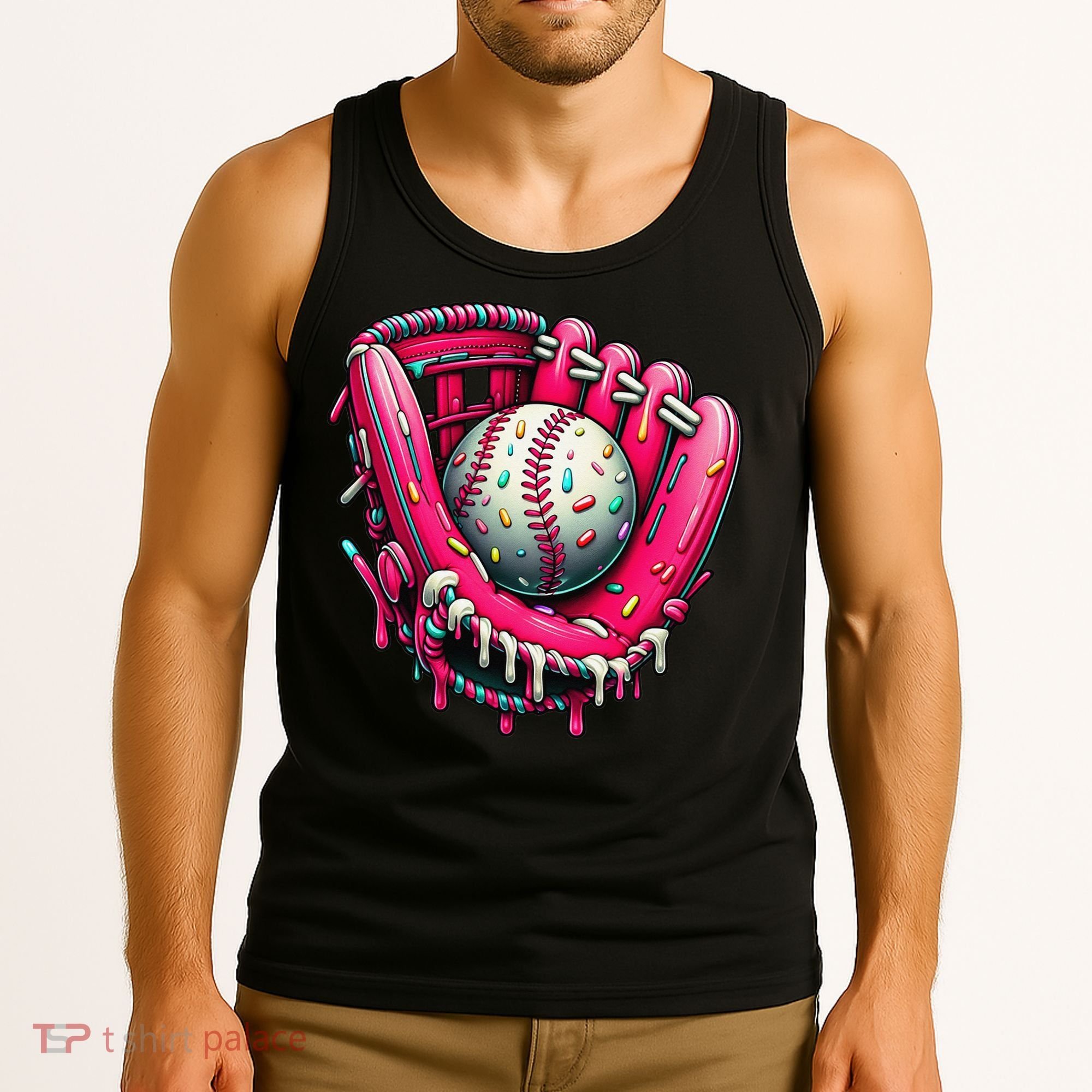 Baseball Drip For Ice Cream Drip Baseball Tank Top