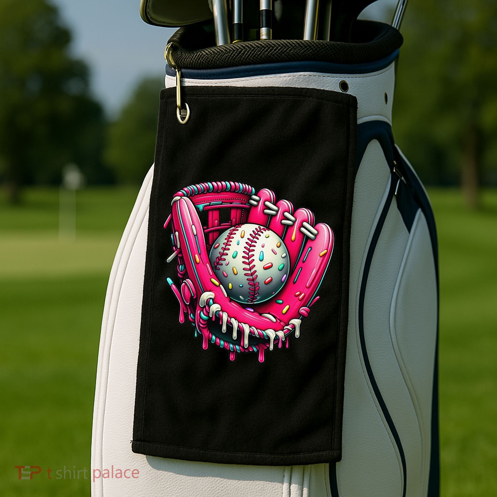 Baseball Drip For Ice Cream Drip Baseball Golf Towel