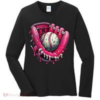 Baseball Drip For Ice Cream Drip Baseball Women's Long Sleeve Shirt thumb 0